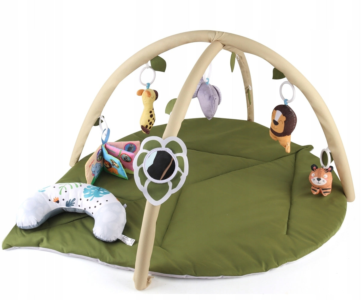 Interactive Sensory Educational Mat Leaf with Headbands and Toys 0+