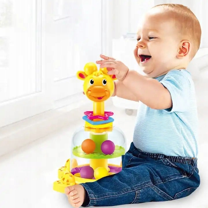 Interactive Spinning Top Giraffe Press and Spin Spinning Balls Brand no brand