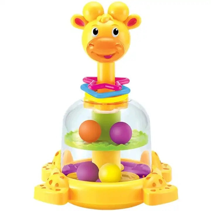 Interactive Spinning Top Giraffe Press and Spin Spinning Balls