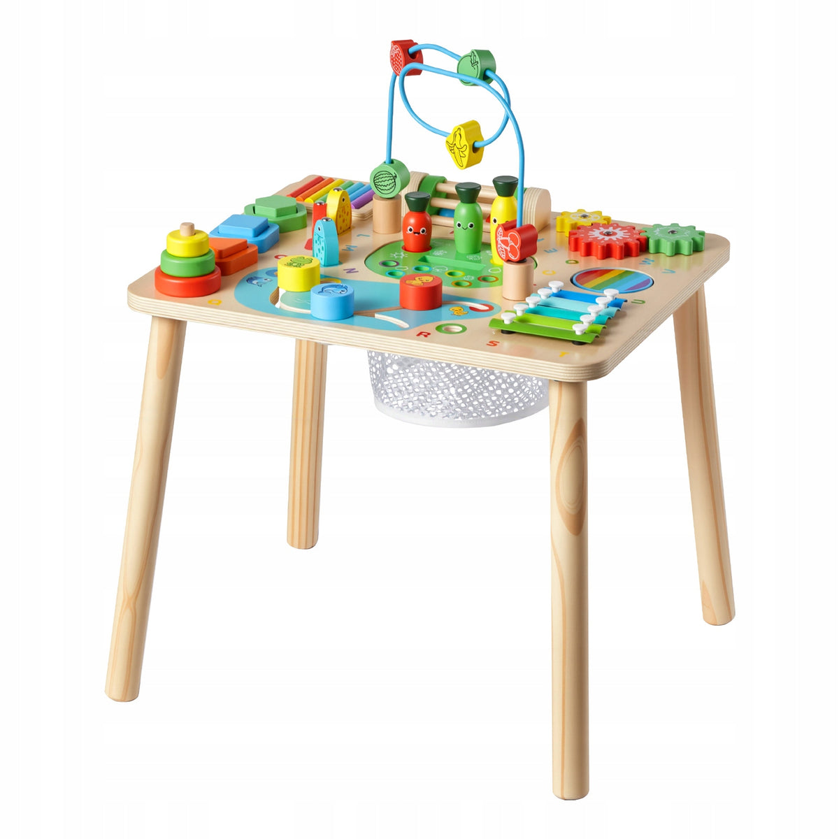 Interactive Table Wooden Montessori Toy For Children From 6 Months