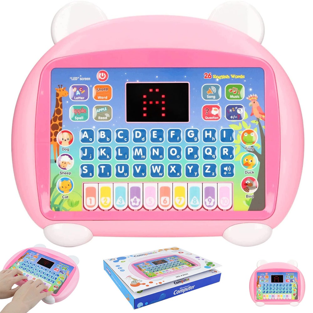 Interactive Tablet For Kids 8 Modes Learning Letters And Numbers Music Gift