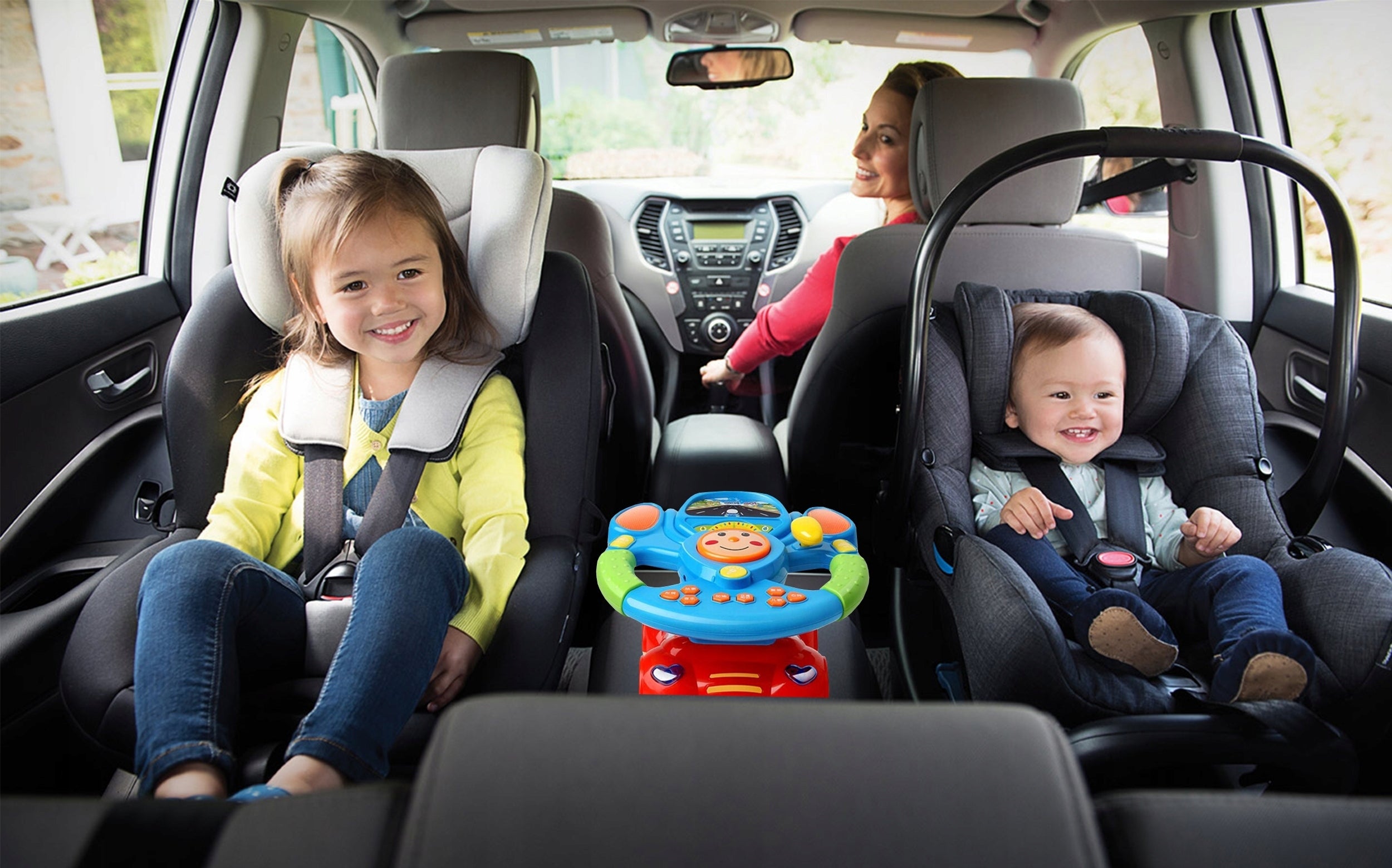Interactive Toy Steering Wheel Music Car For Little One To Play With Packaging status original