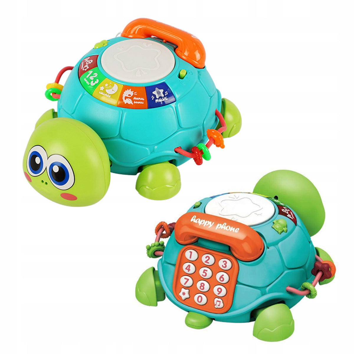 Interactive Turtle Educational Phone Melodies 6in1 Musical LED Crawling Brand no brand