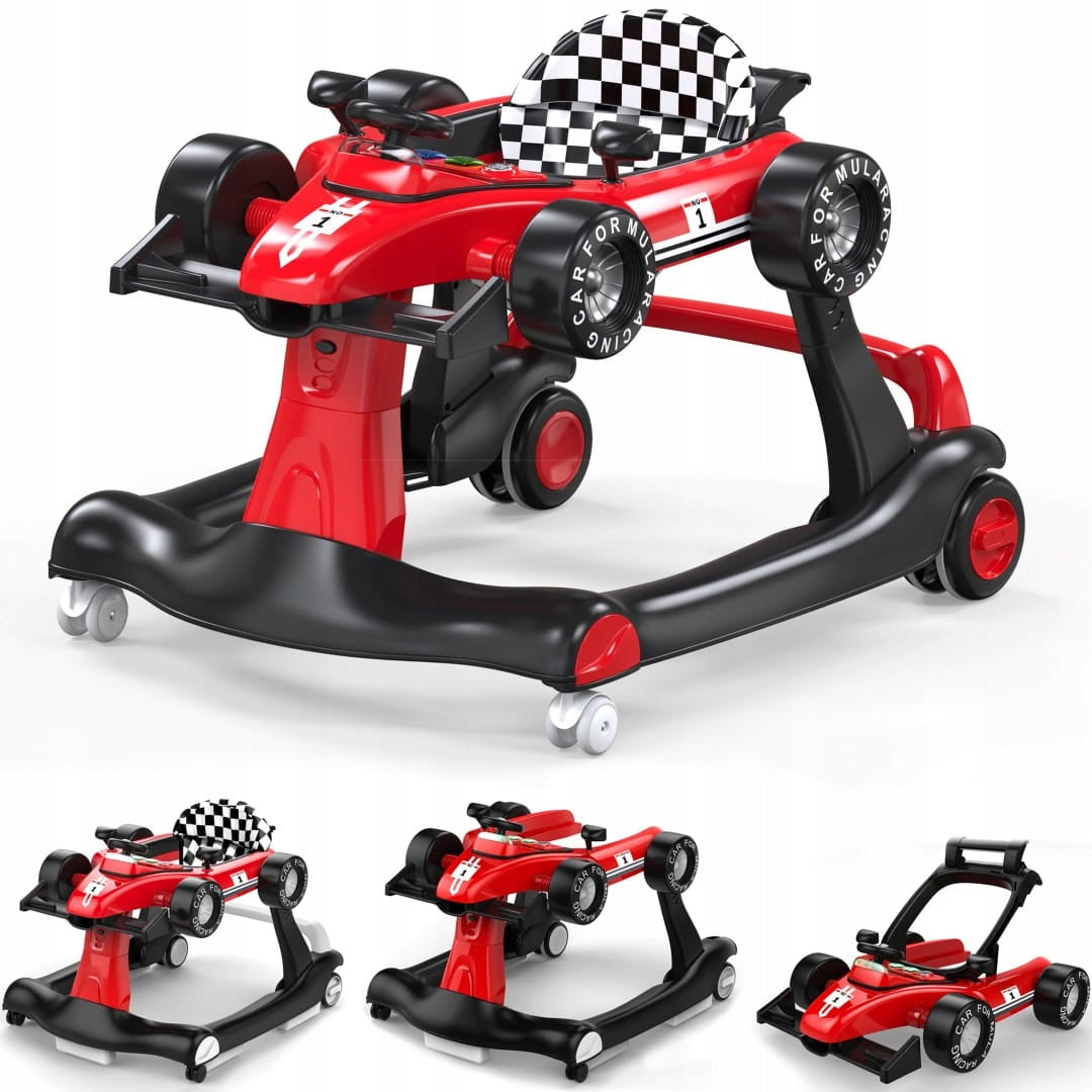 Interactive Walker Pusher Racing Formula 1 3in1 red