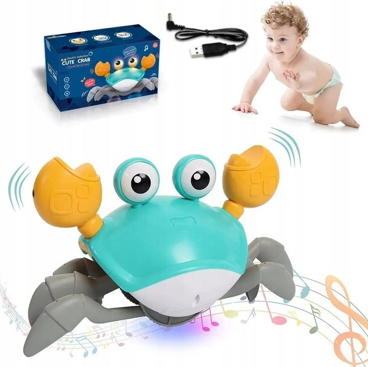 Interactive crab performing educational toy with movement and light Brand no brand