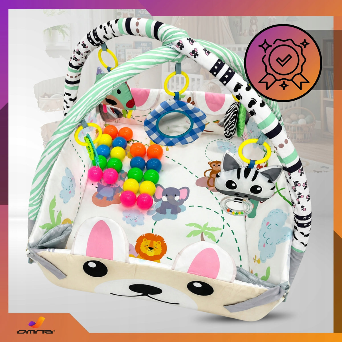Interactive educational mat for children double-sided folding playpen Manufacturer code MATA EDUKACYJNA DLA NIEMOWLĄT DZIECI
