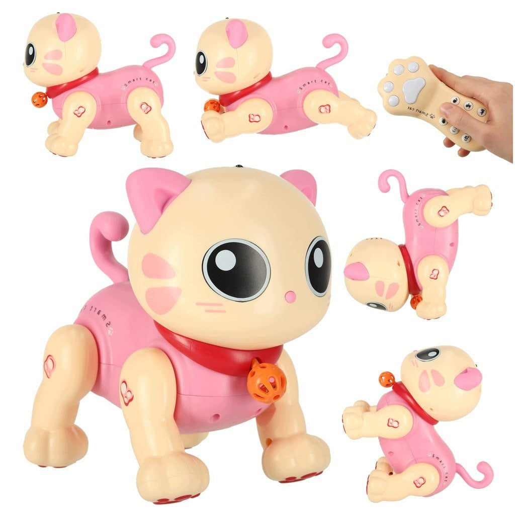 Interactive pink kitten for remote control