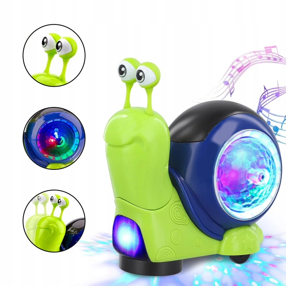 Interactive toy – escaping and crawling snail with LEDs and sound