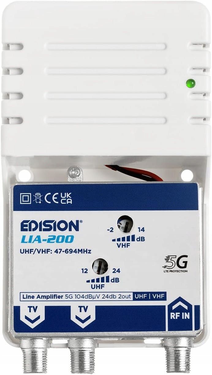 Internal antenna amplifier Edision LIA-200 DVB-T/T2 filter 5G LTE Brand Edison