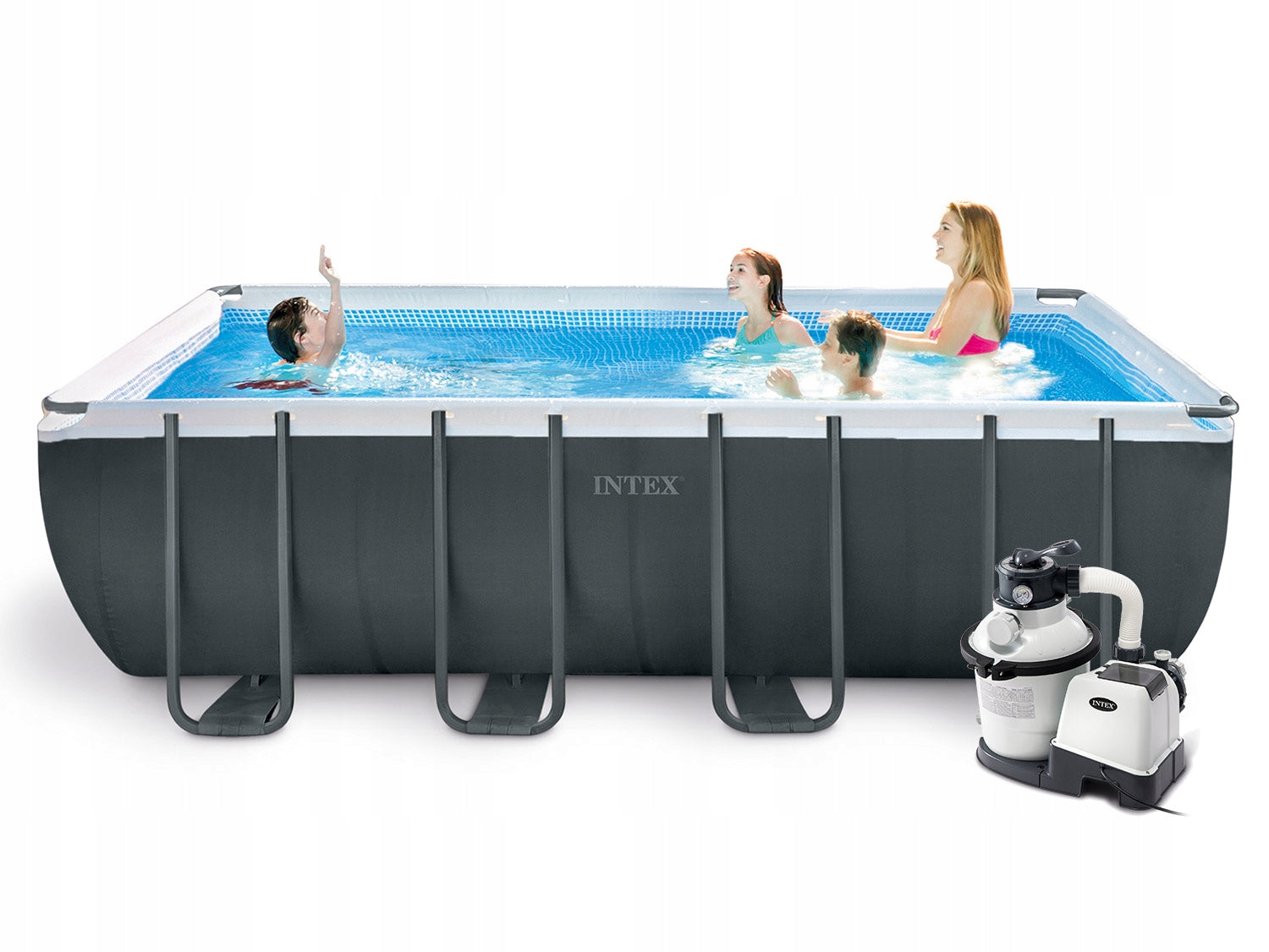 Intex 26356 frame pool 549x274x132cm + sand pump ladder Manufacturer code 26356