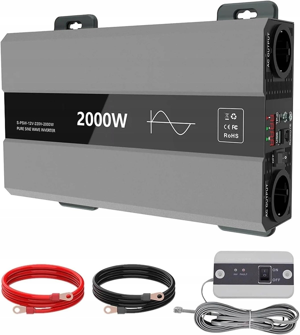 Inverter 12V - 230V 2000W / 4000W Inverter - Pure sine DATOUBOSS