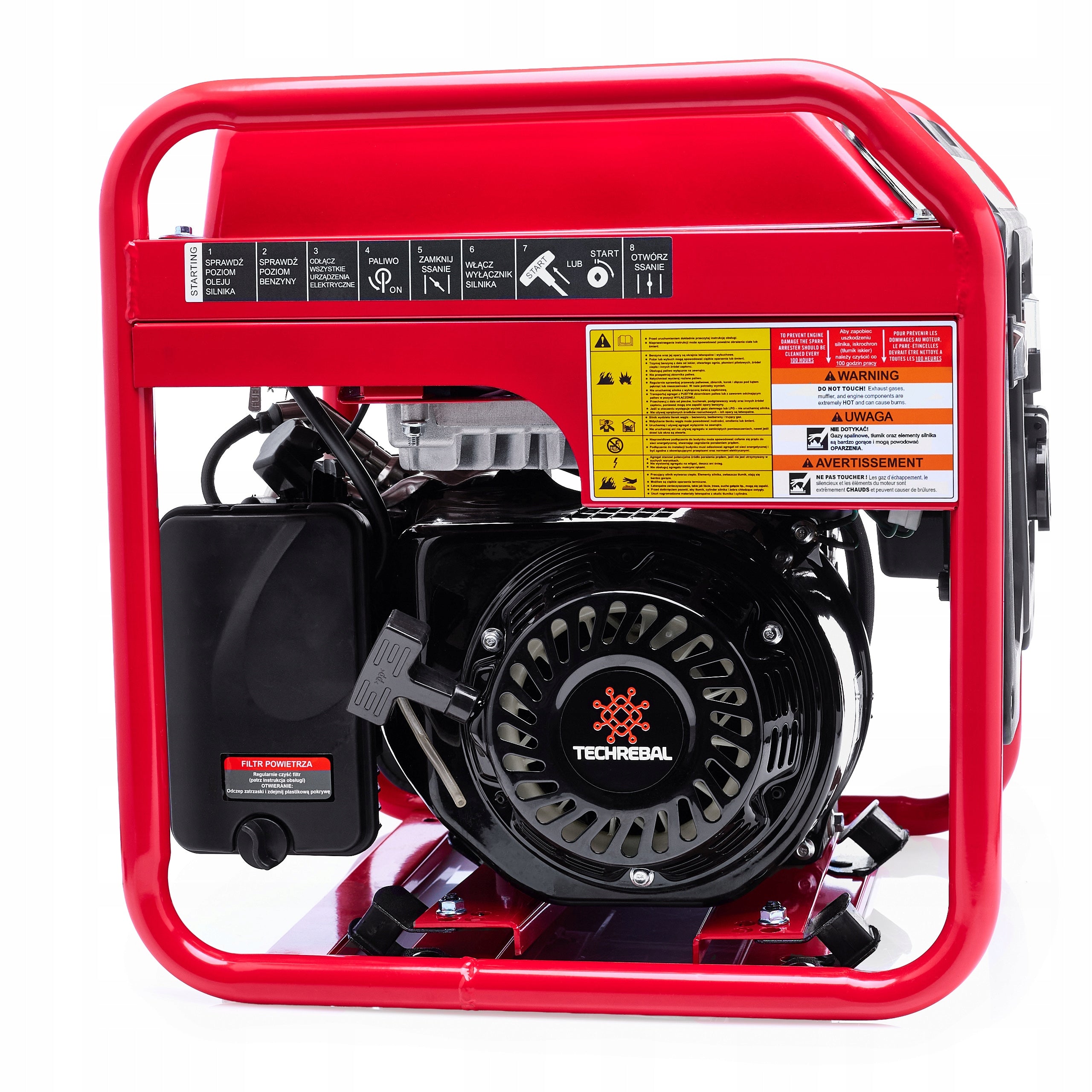 Inverter Generator Set 3.8kW LPG Petrol Pure Sinusoid 230 Brand Techrebal