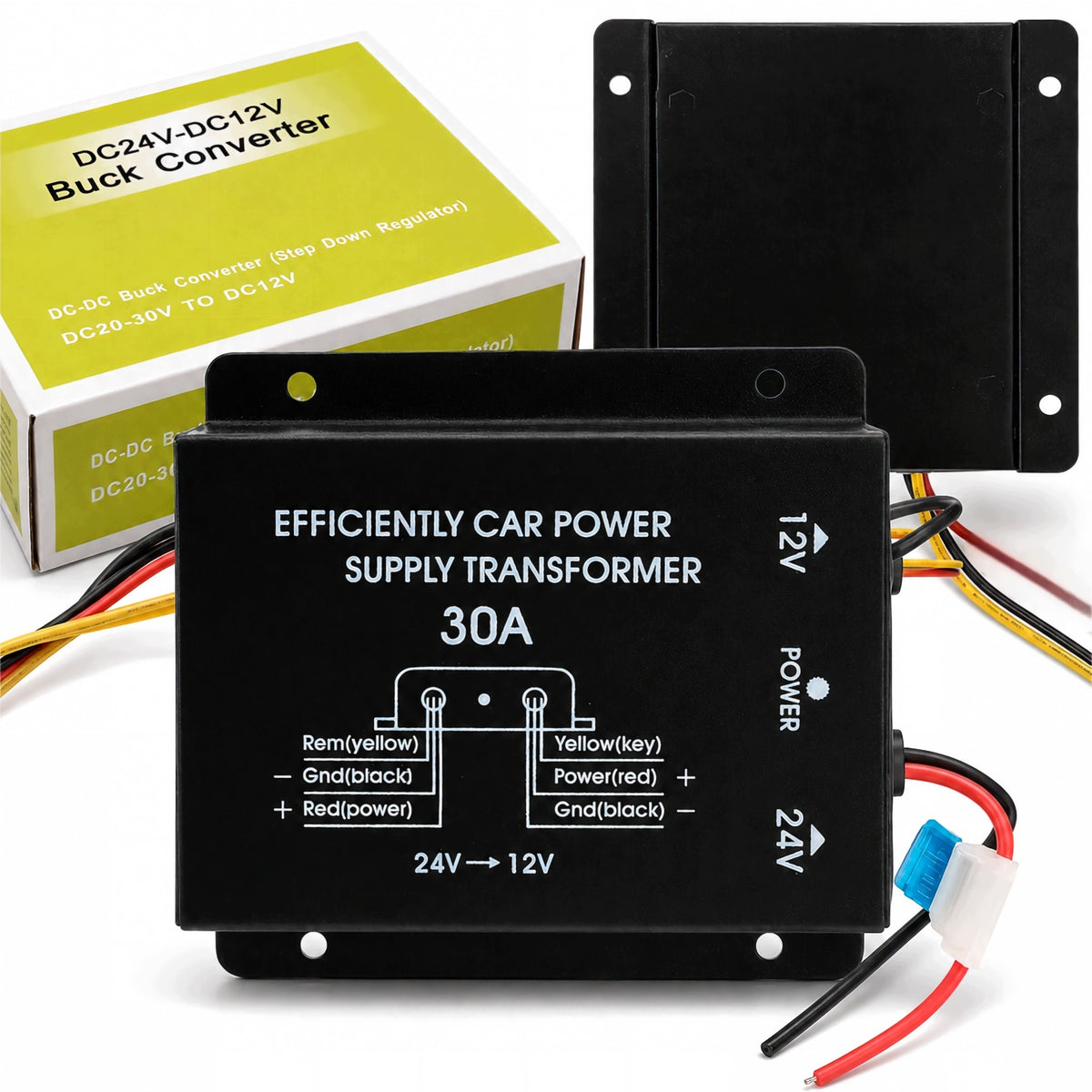 Inverter Voltage Reducer DC-DC 24V to 12V 30A 360W Car