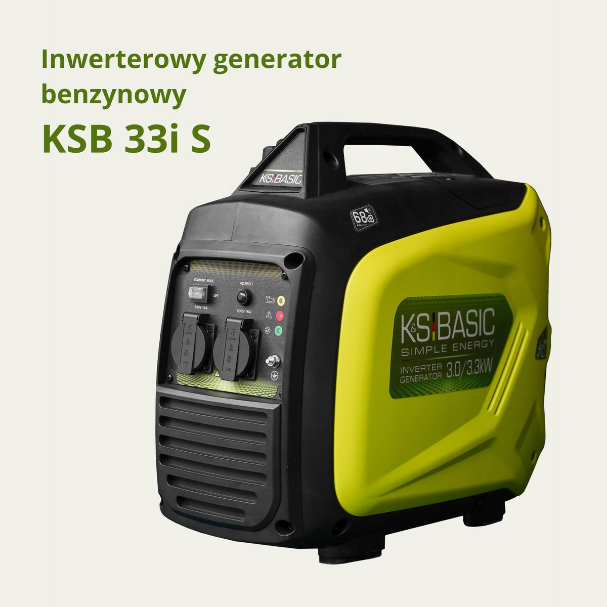 Inverter generator set KSB 33i S with a capacity of 3,0 – 3,3 kW Packaging status original