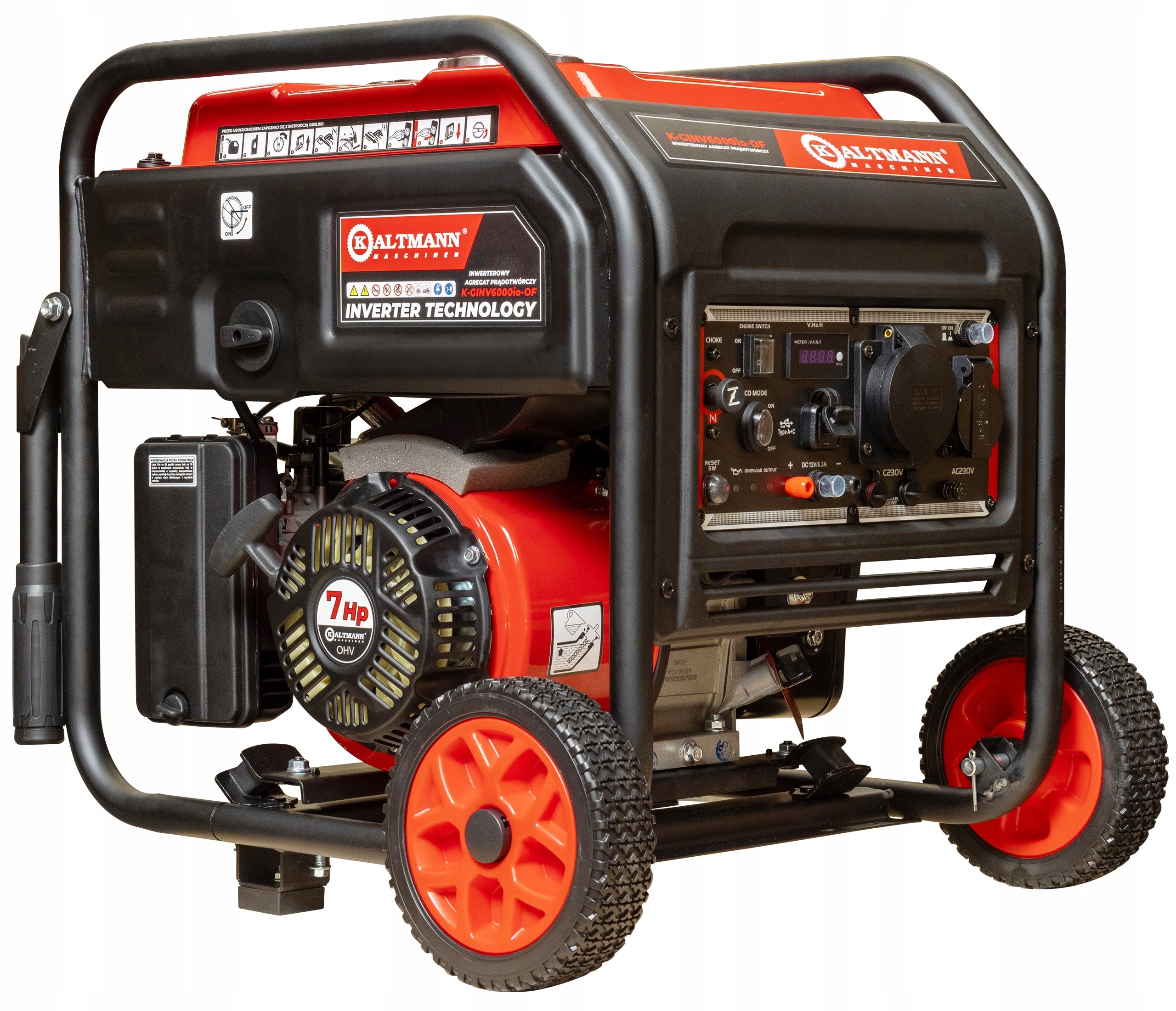 Inverter generator set portable Kaltmann 4,5kW benz OIL FREEBIE!
