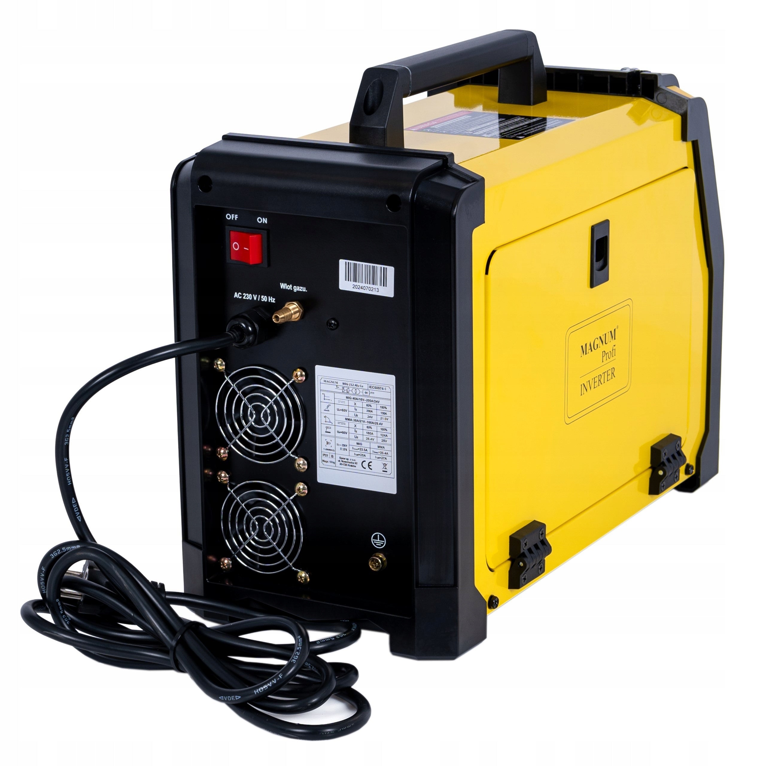 Inverter welder | MAGNUM MIG 212 ALU CU SYNERGY 200A/60% Duty cycle time 60%