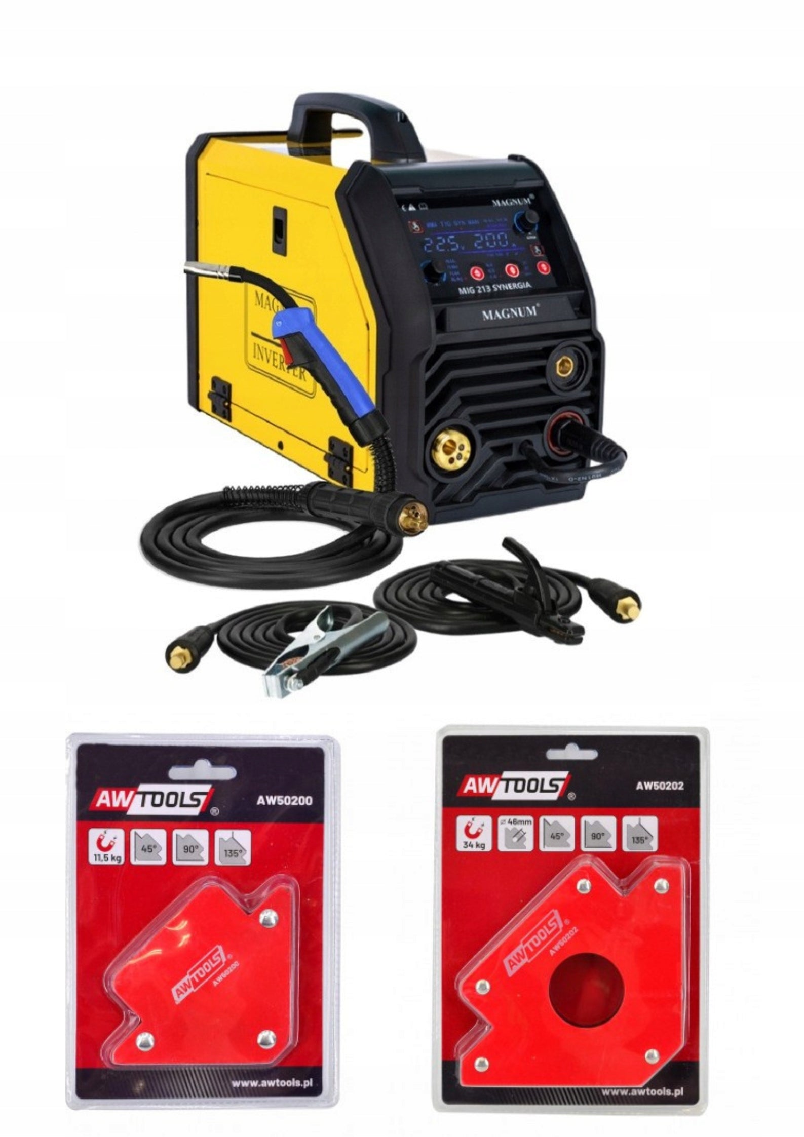 Inverter welder Magnum MIG 213 Synergy 200A MB15 3m