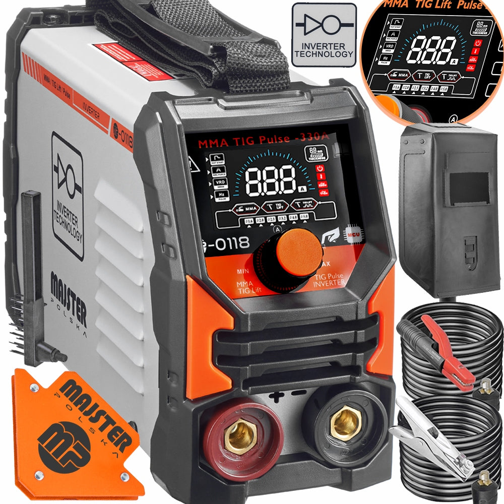 Inverter welder Majster Poland 20-330 A230 4kVA INVERTER visor
