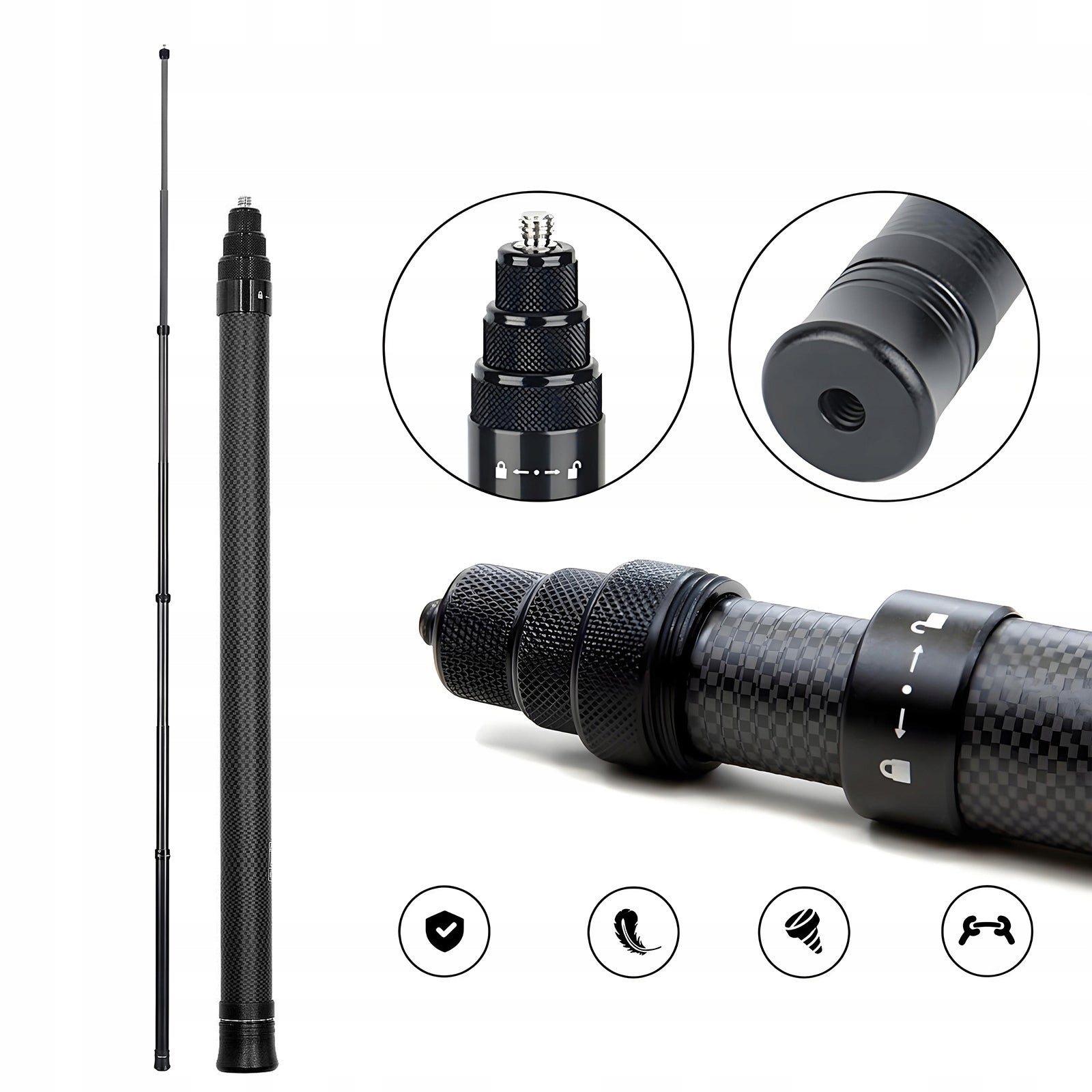Invisible Selfie Stick for insta360 X4/ONE X2/ONE R Adjustable 3M Kind other