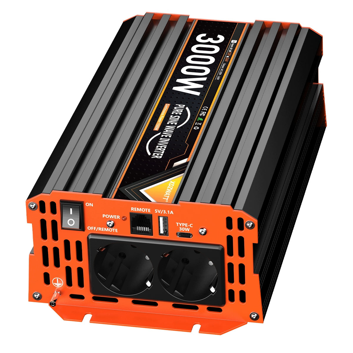 Inwerter samochodowy 12V 1500W 3000W 230V czysta sinusoida przetwornica Brand XDZWATT