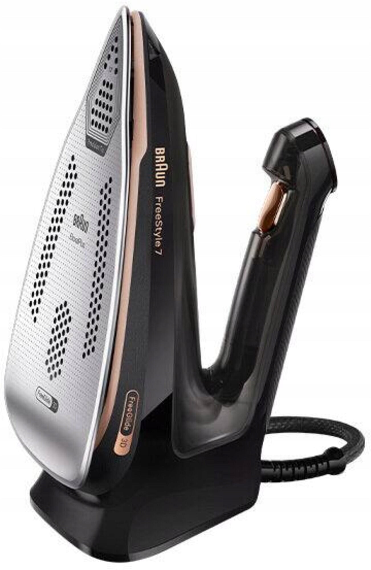 Iron BRAUN FreeStyle 7 FI7276BK with built-in steam generator Dominant color black