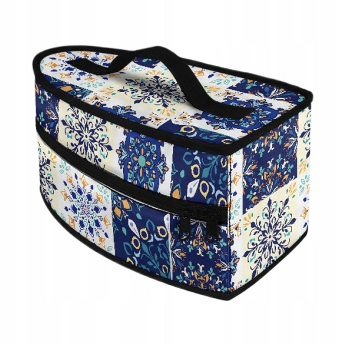 Iron Storage Pouch, Handheld Zipper Closure Iron Carrying Blue and White