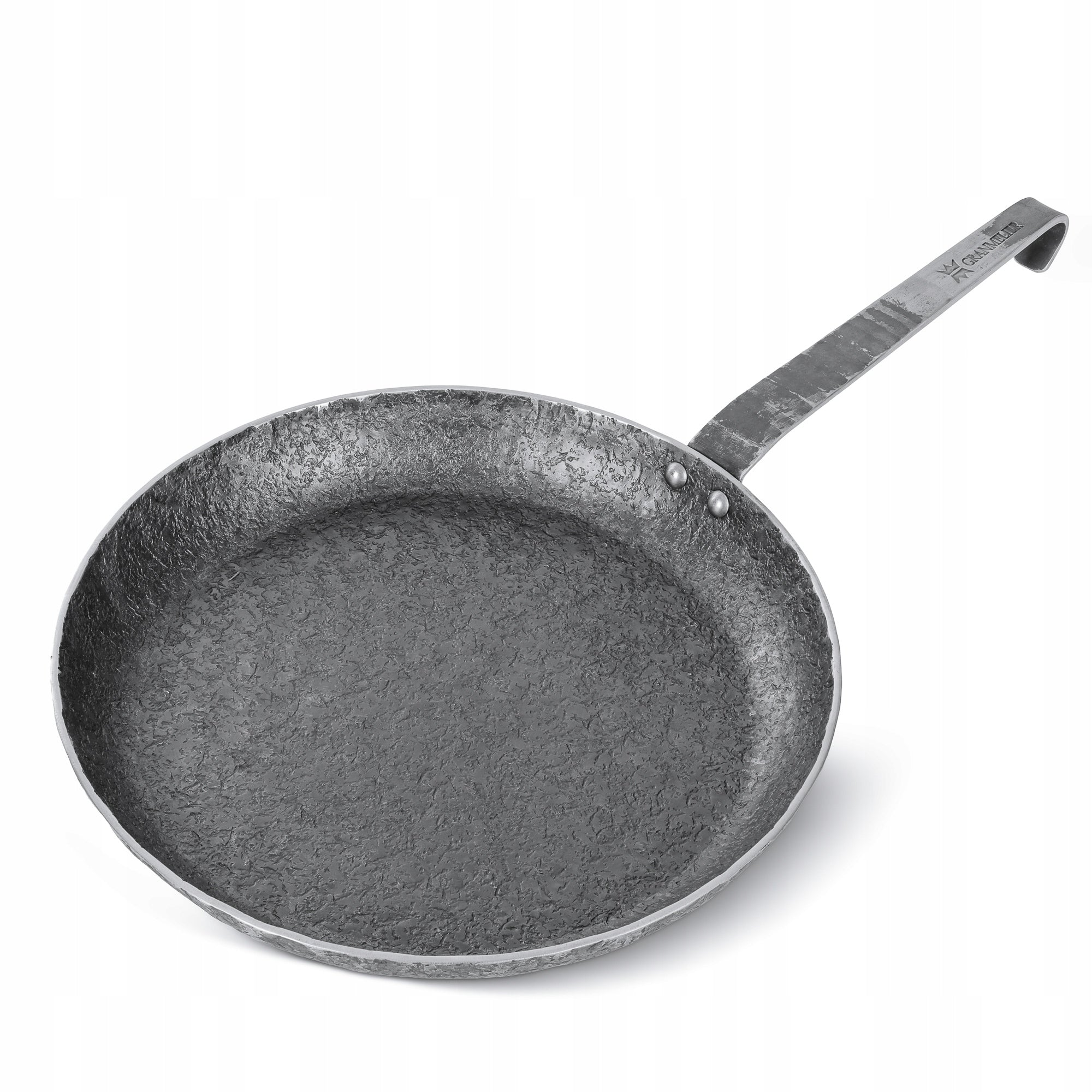 Iron frying pan carbon steel hand forged GRANMELIER MIA 30 cm without PFAS