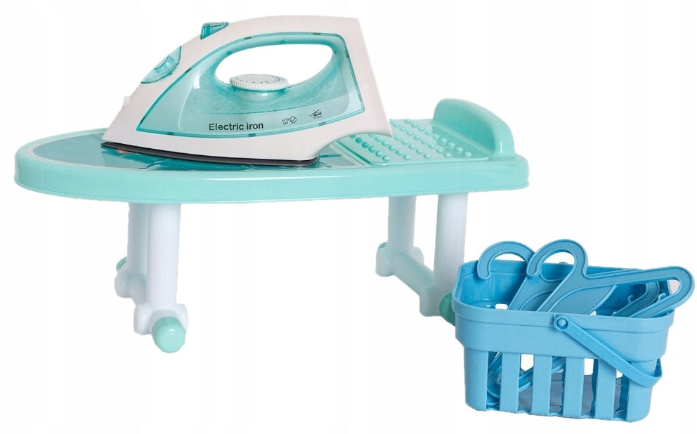 Ironing Board Basket + Battery Operated Iron Small Agd 5038 Brand Nicola Toys