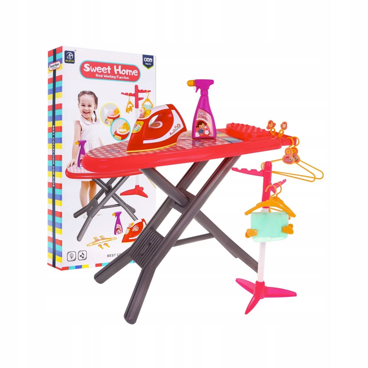 Ironing Board with Iron and Accessories