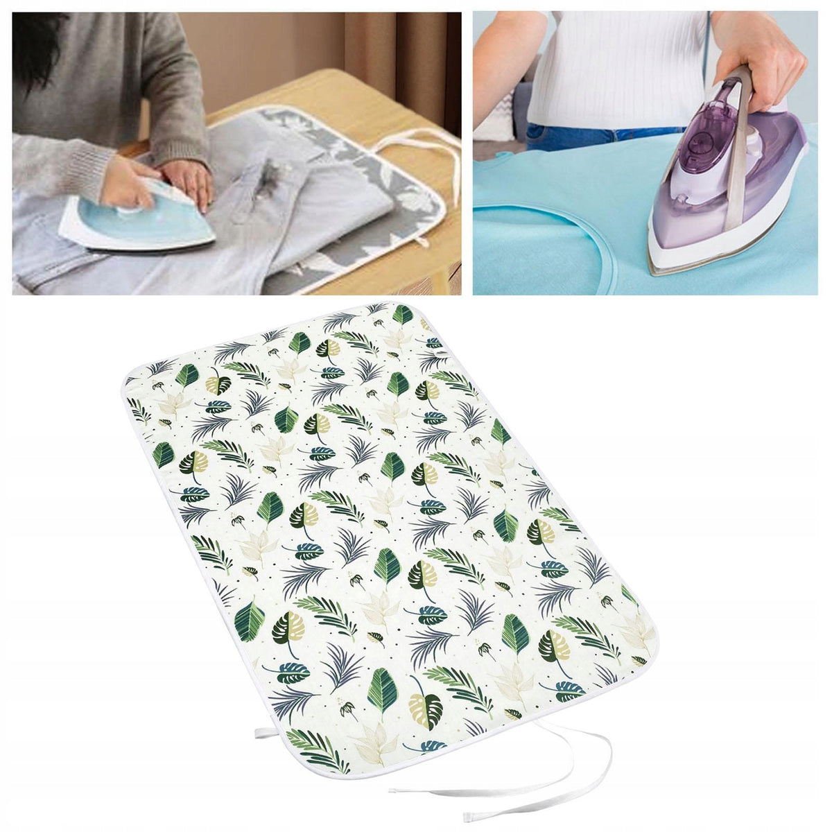 Ironing Pad Portable Quilting Ironing Mat Tabletop Foldable Blanket Leaf