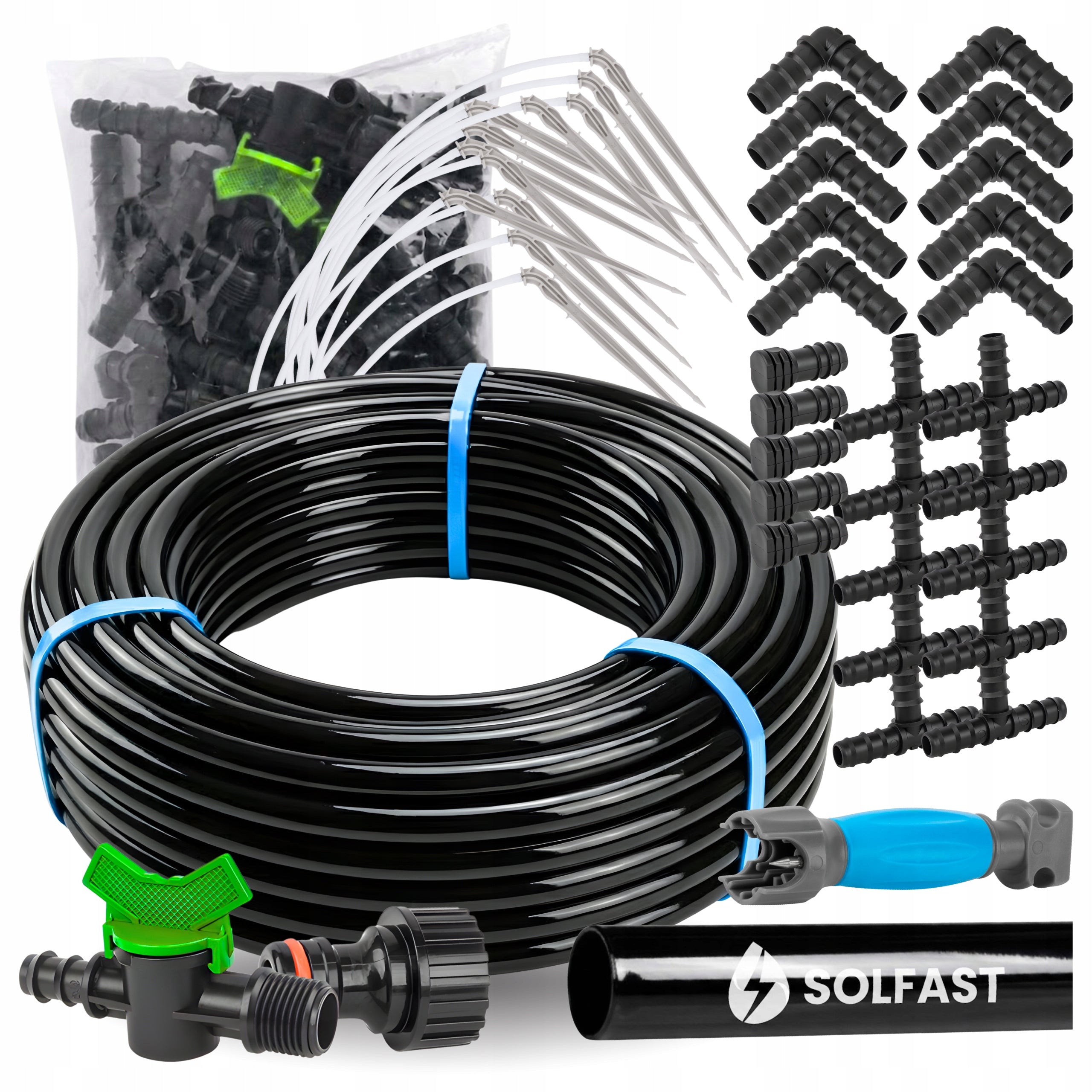 Irrigation Kit Garden Orchard Pots Garden Emitters Stick Pipe 16mm 25m