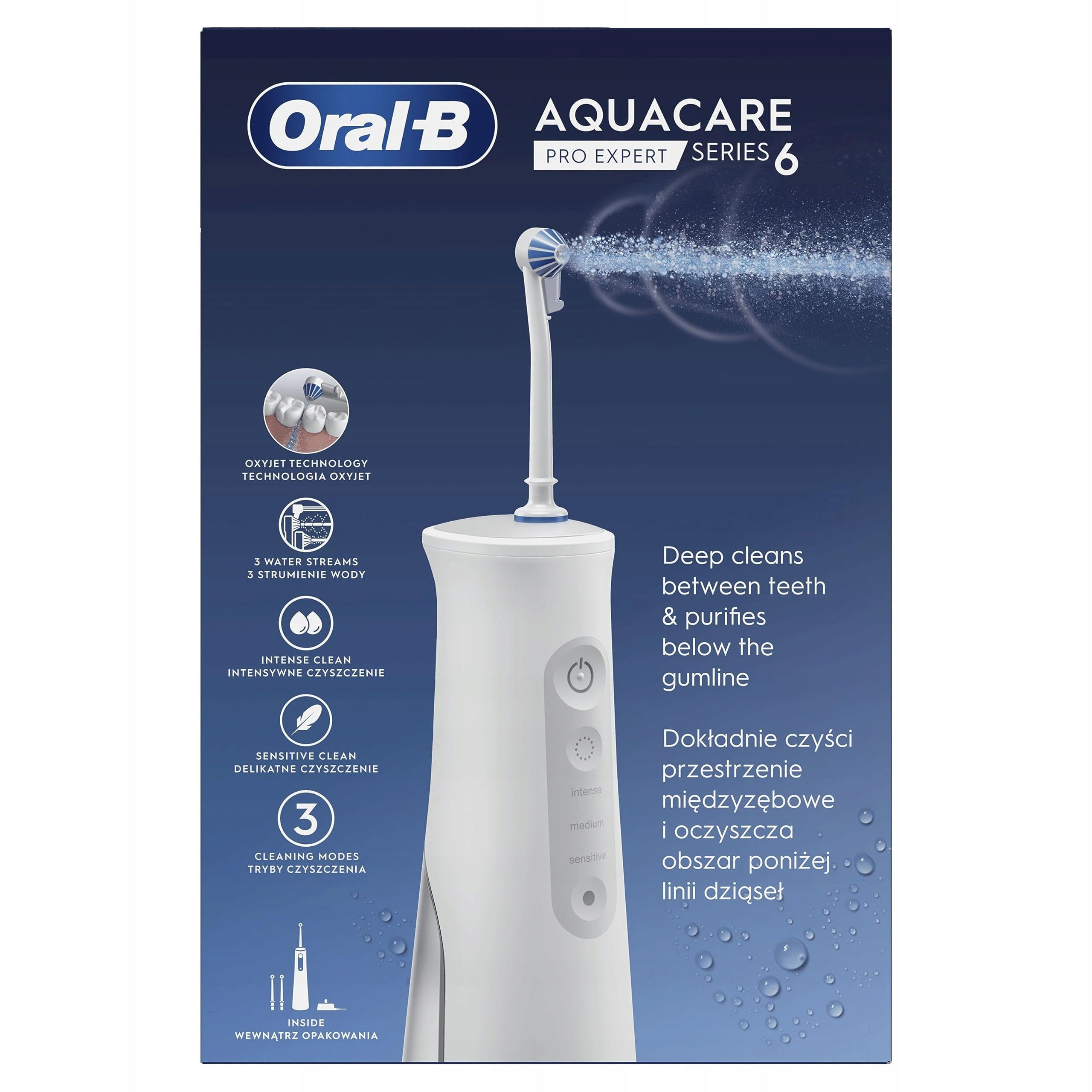 Irrigator with Oxyjet Oral-B Aquacare Pro-Expert Series 6 technology Manufacturer code 8006540034408