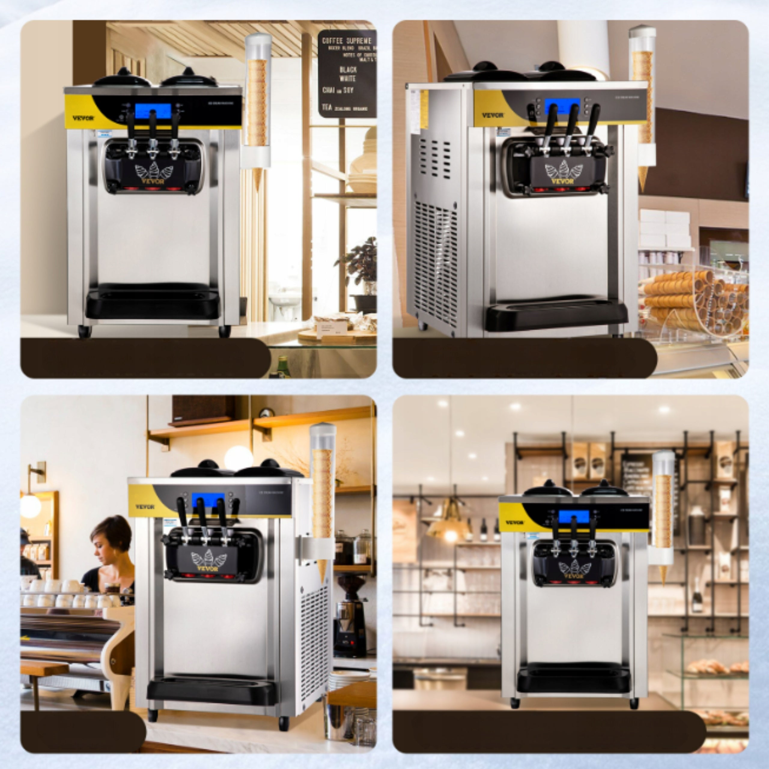 Italian Ice Cream Machine Vending Machine 3 Flavours Professional Manufacturer code Maszyna Do Lodów Włoskich Automat 3 Smaki