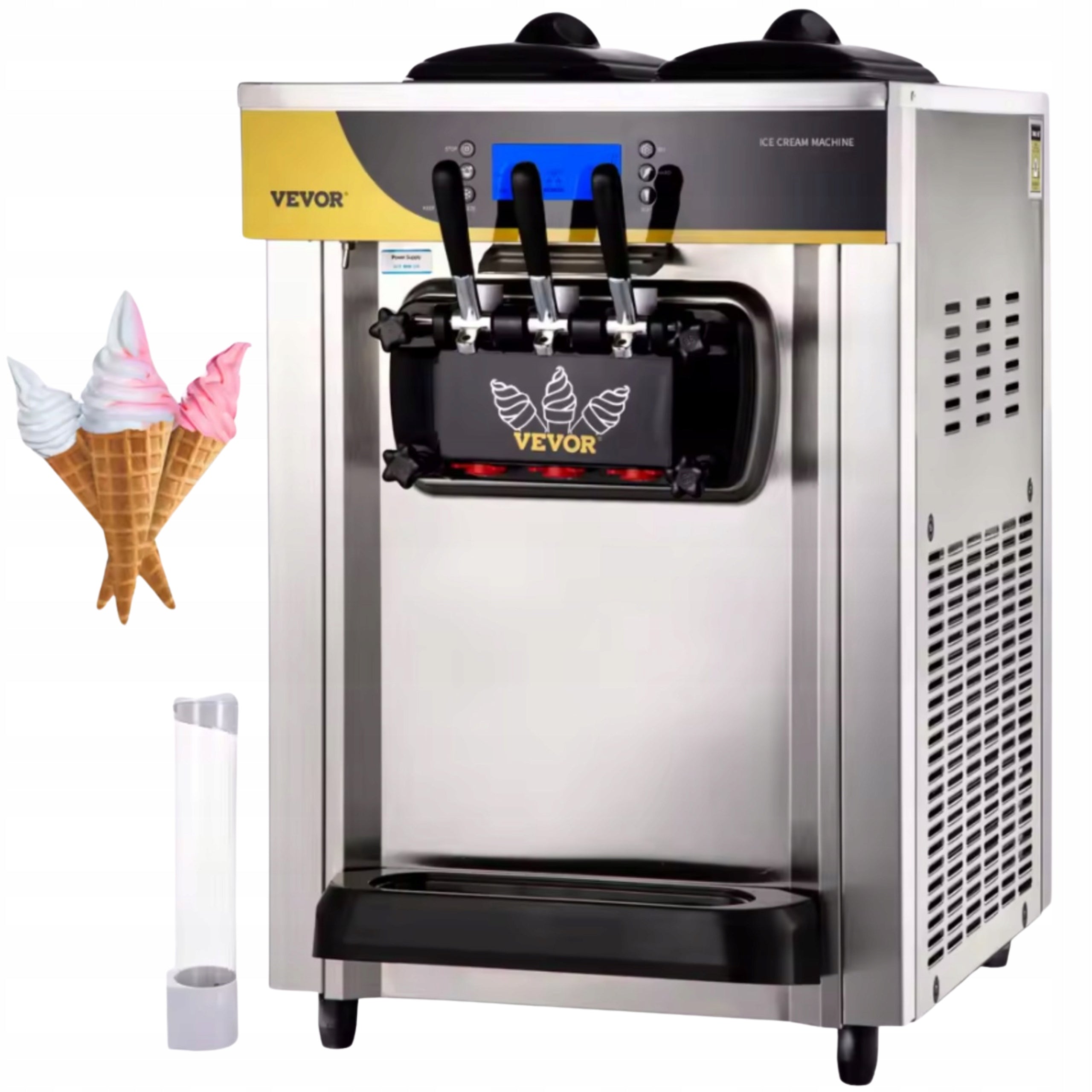 Italian Ice Cream Machine Vending Machine 3 Flavours Professional