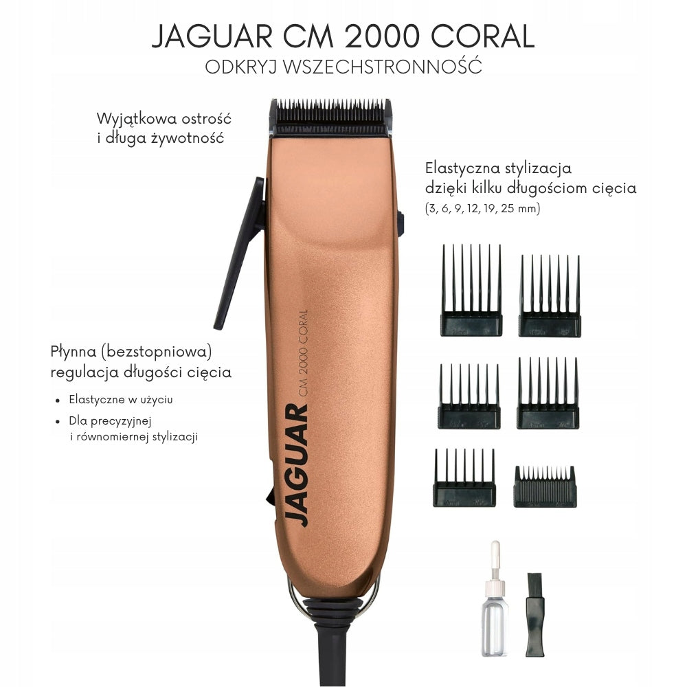 JAGUAR CM 2000 CORAL Professional Hairdressing Machine Packaging status original