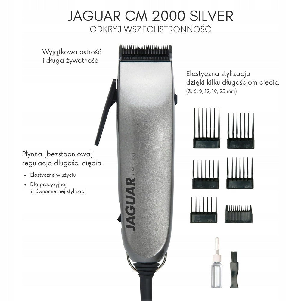 JAGUAR CM 2000 SILVER Professional Hairdressing Machine Packaging status original