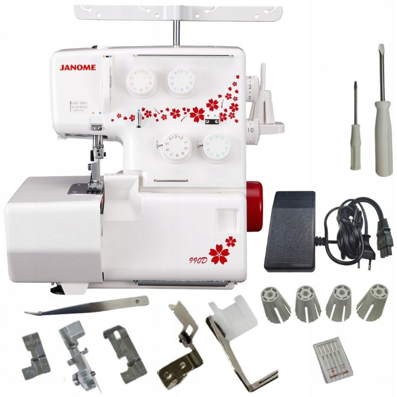 JANOME 990D strong 4-thread house OVERLOCK with mere