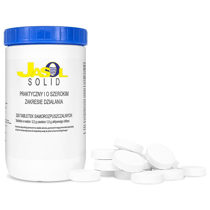 JASOL SOLID Chlorine tablets DISINFECTION OF CONTAMINATED WATER WELL FOR BACTERIA Manufacturer code 15020