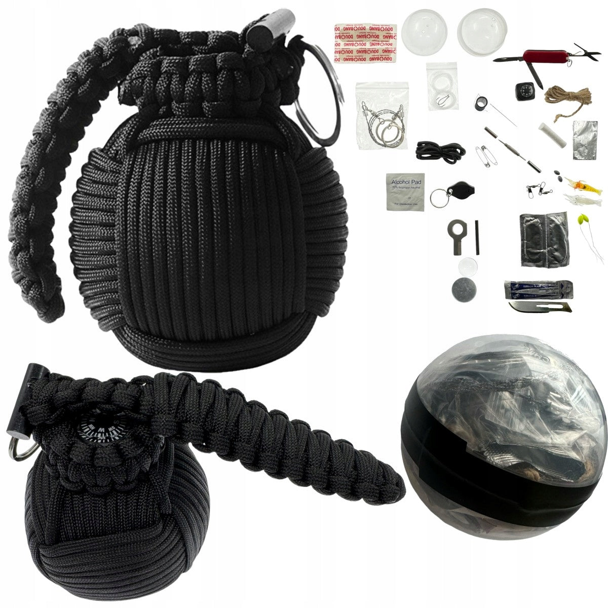JB Tacticals Garnet Paracord 38in1 Survival Kit - Black