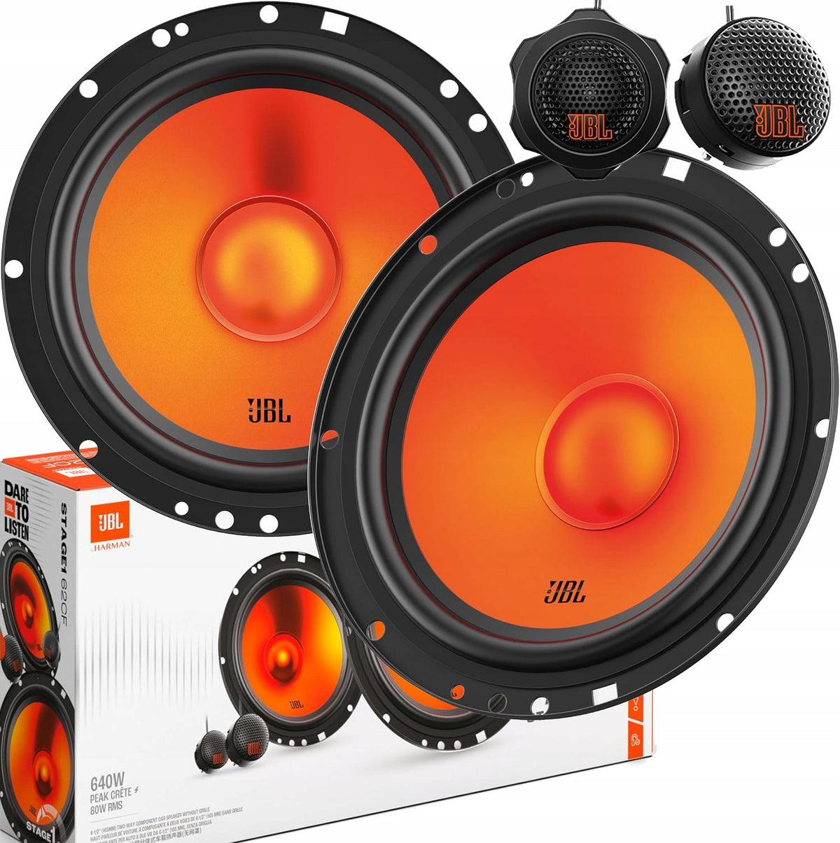 JBL POWERFUL BASS SPEAKERS 16,5cm 640 WATT 80W RMS + TWEETERS