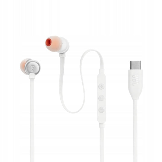 JBL Tune 310C Usb-c Wired In-Ear Headphones for Laptop Phone White Manufacturer code JBL Tune 310C USB-C Białe, przewodowe stereo