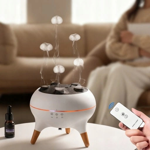 JELLYFISH HUMIDIFIER FRAGRANCE DIFFUSER WITH 7 RGB COLORS REMOTE CONTROL