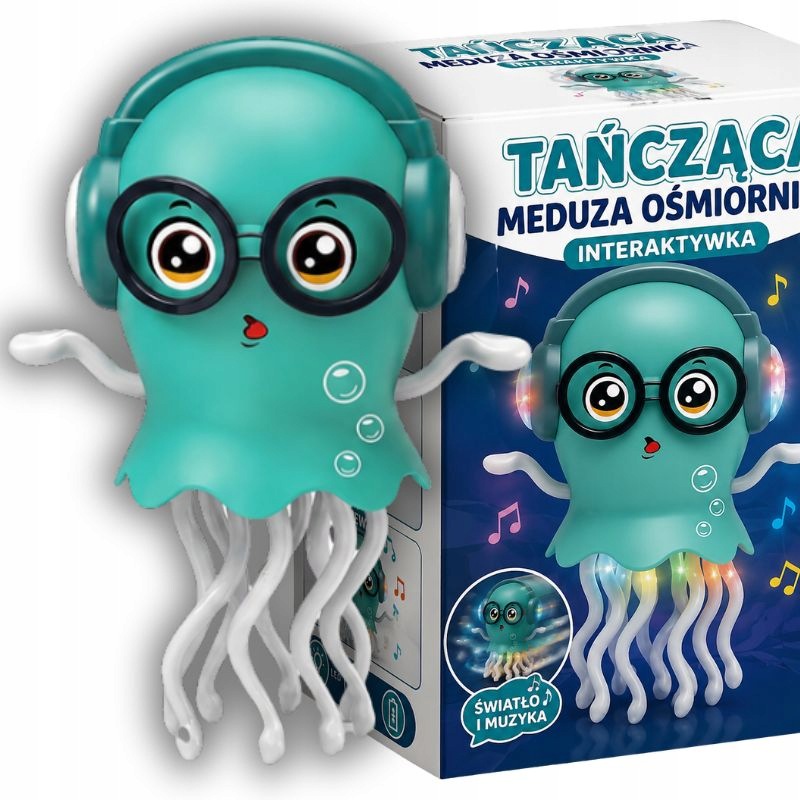 JELLYFISH OCTOPUS TOY LED DANCES RIDES GLOWING GAME - INTERACTIVE