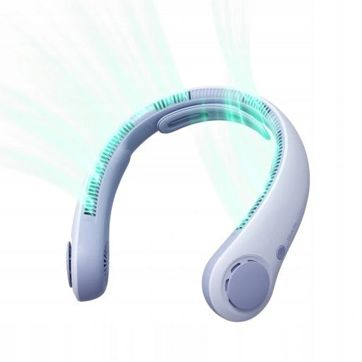 JISULIFE Neck Fan - 5 Speeds, 5000mAh, Bladeless, Silent,