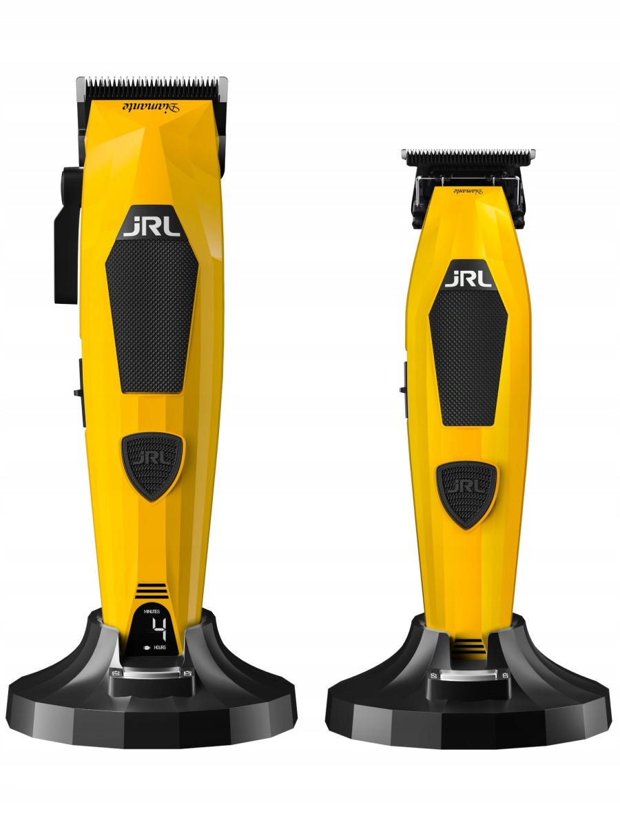 JRL Diamante Haircut Kit Yellow Machine + Trimmer + Stations