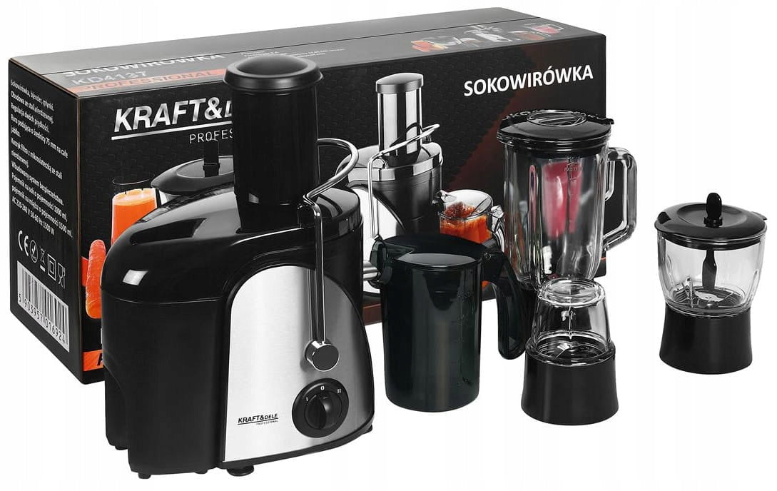 JUICER 1500W 1000 ml + AKCESORIA GRINDERS CONTAINERS KRAFT&DELE KD4137 Brand no brand