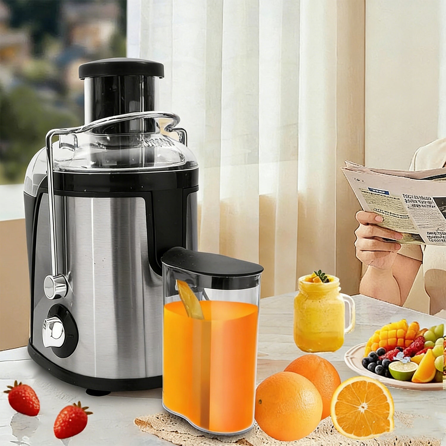 JUICER 1500W 2 SPEED WIDE HOLE FOR VEGETABLE FRUIT Manufacturer code 6HG7071EU52421