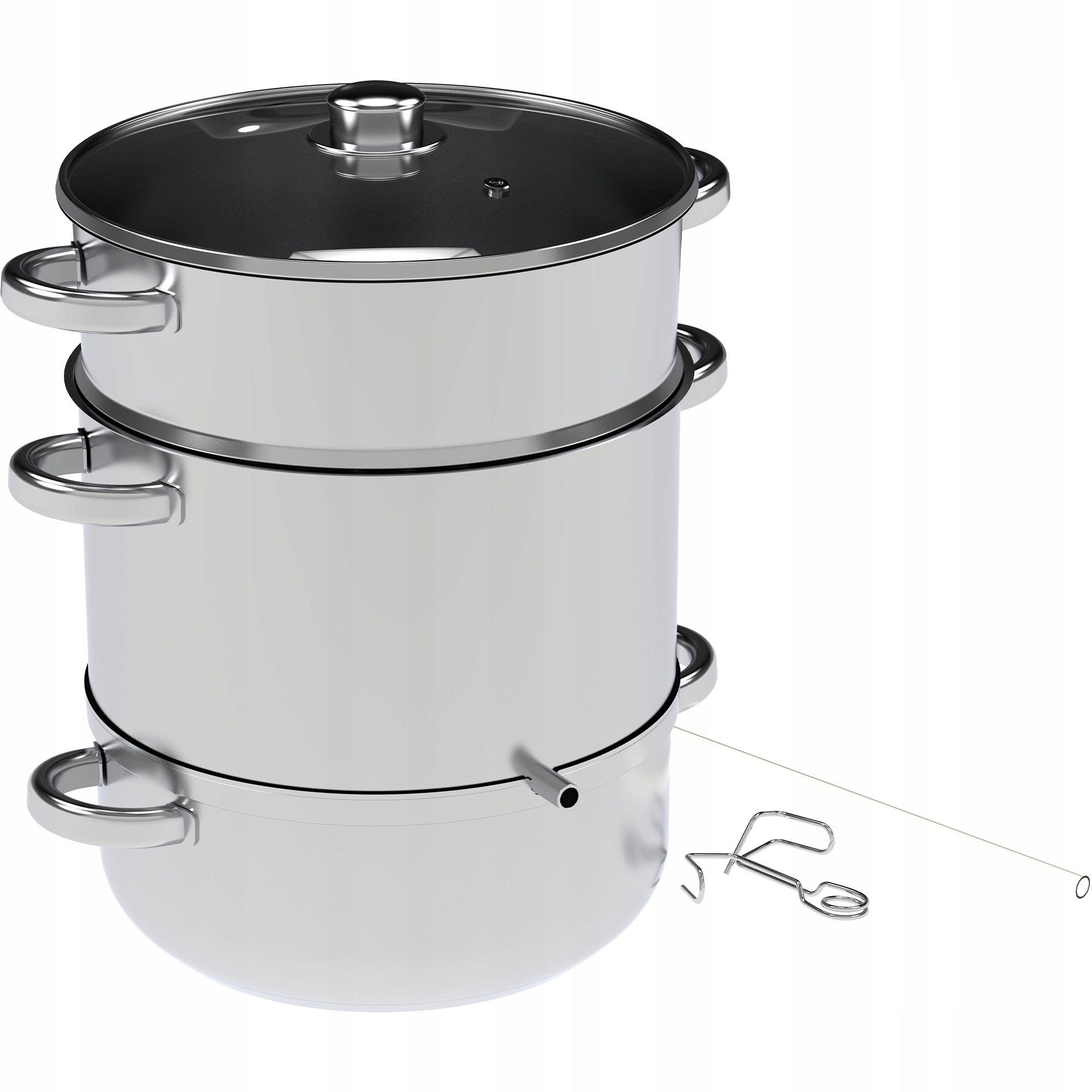 JUICER BROWIN STEAMER 8L STAINLESS STEEL FOR COOKING JUICES INDUCTION Packaging status original