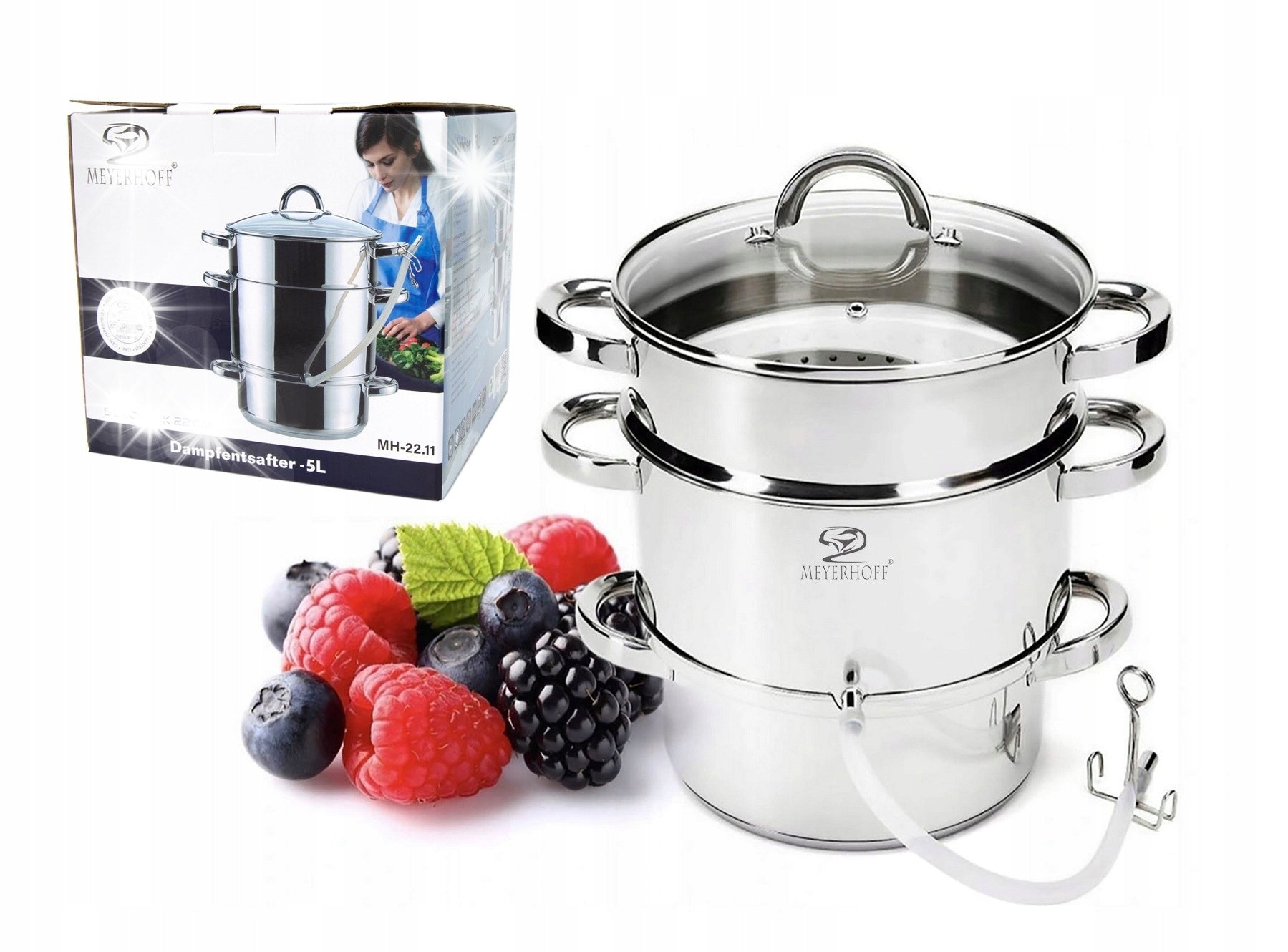 JUICER FIXED STAINLESS STEAMER INDUCTION GAS 5L