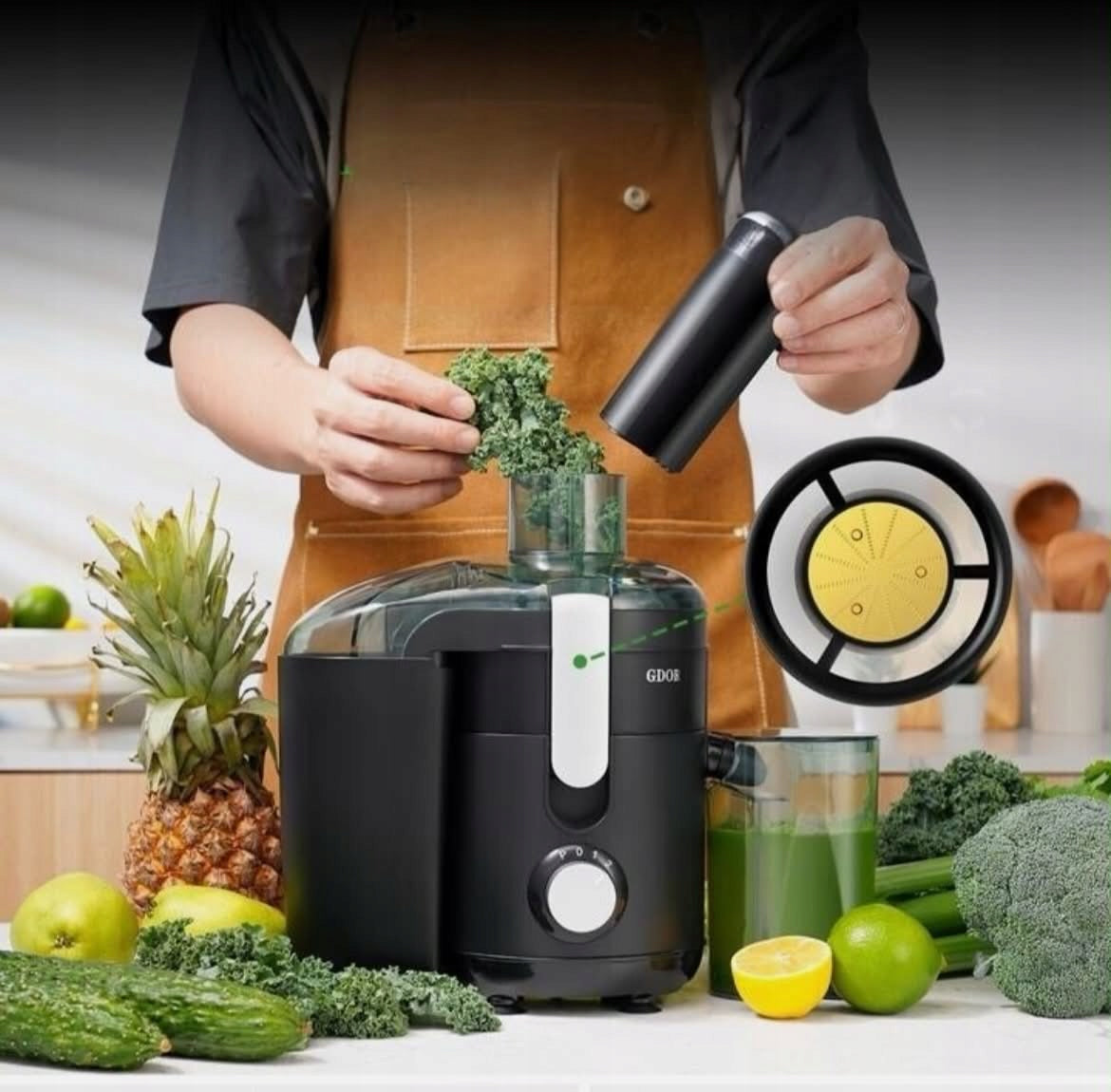JUICER FOR FRUIT AND VEGETABLES JE2003 GDOR Manufacturer code JE2003